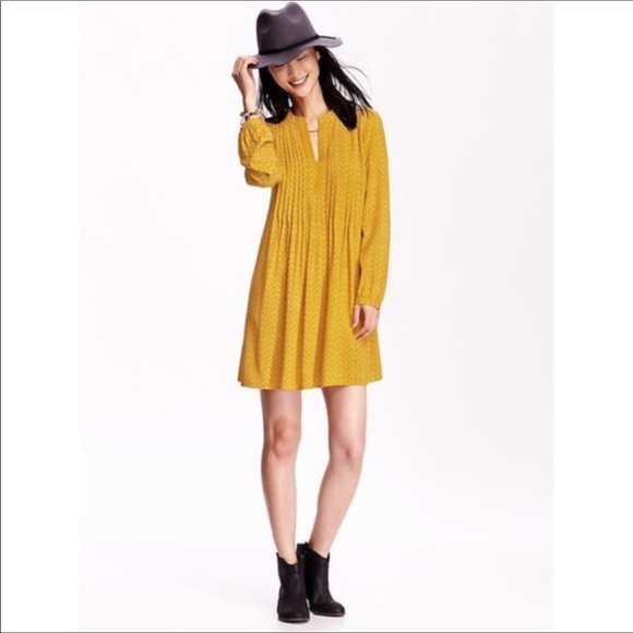 Old Navy Dresses & Skirts - 🌻Old Navy Mustard Yellow Tunic Dress long sleeve.